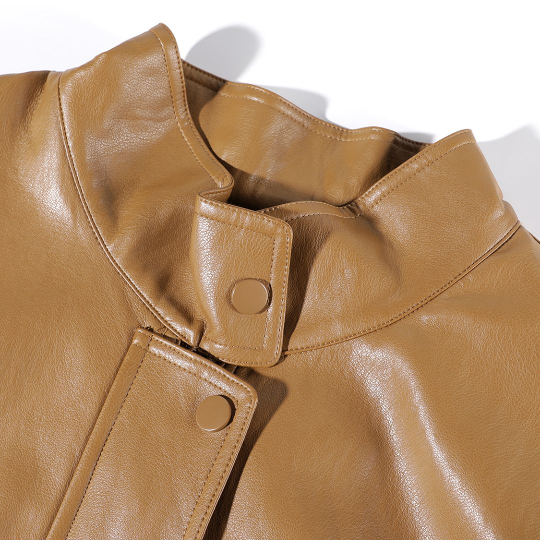 Kunstlederjacke Damen – Übergangsjacke für Frühling & Herbst