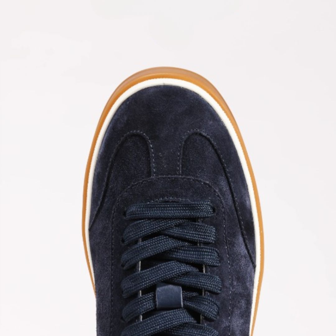 Blaue Tennis Sneaker Leder