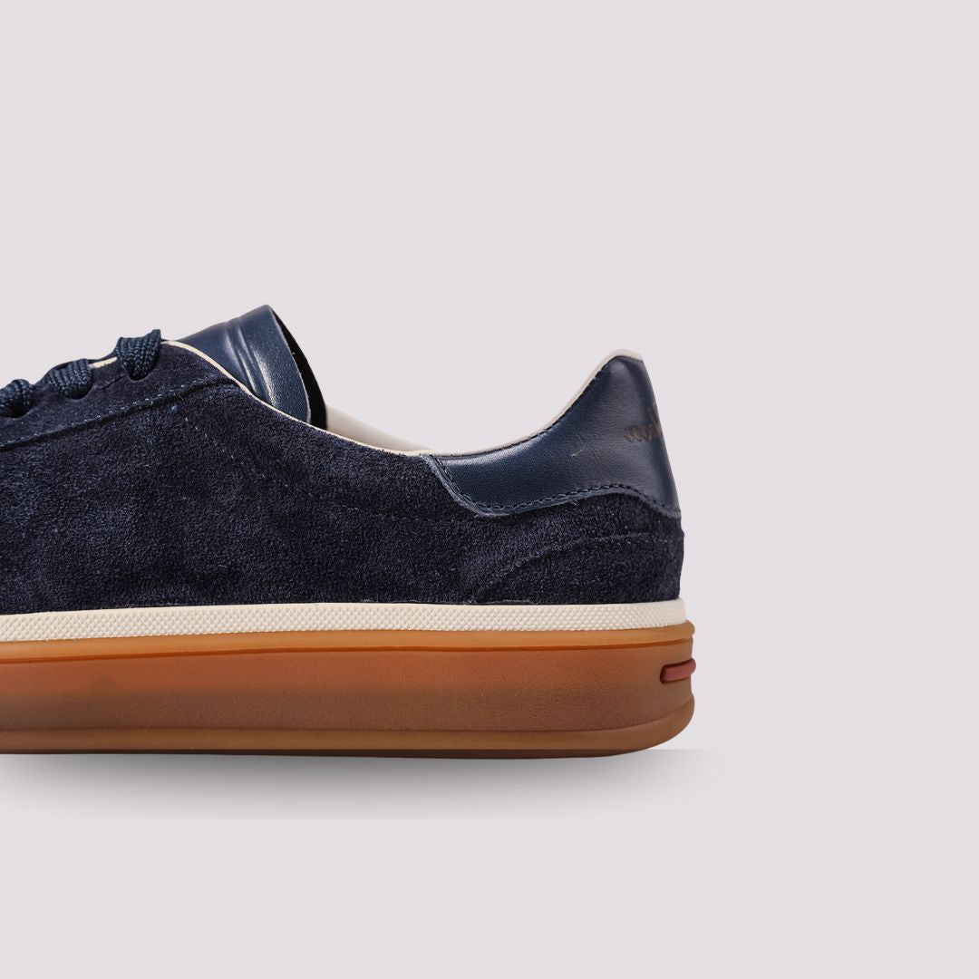 Blaue Tennis Sneaker Leder