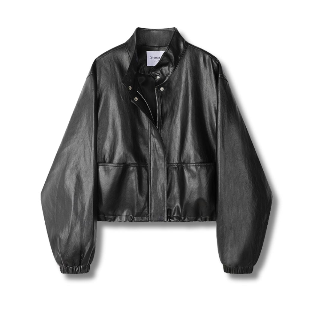 Kunstlederjacke Damen – Übergangsjacke für Frühling & Herbst