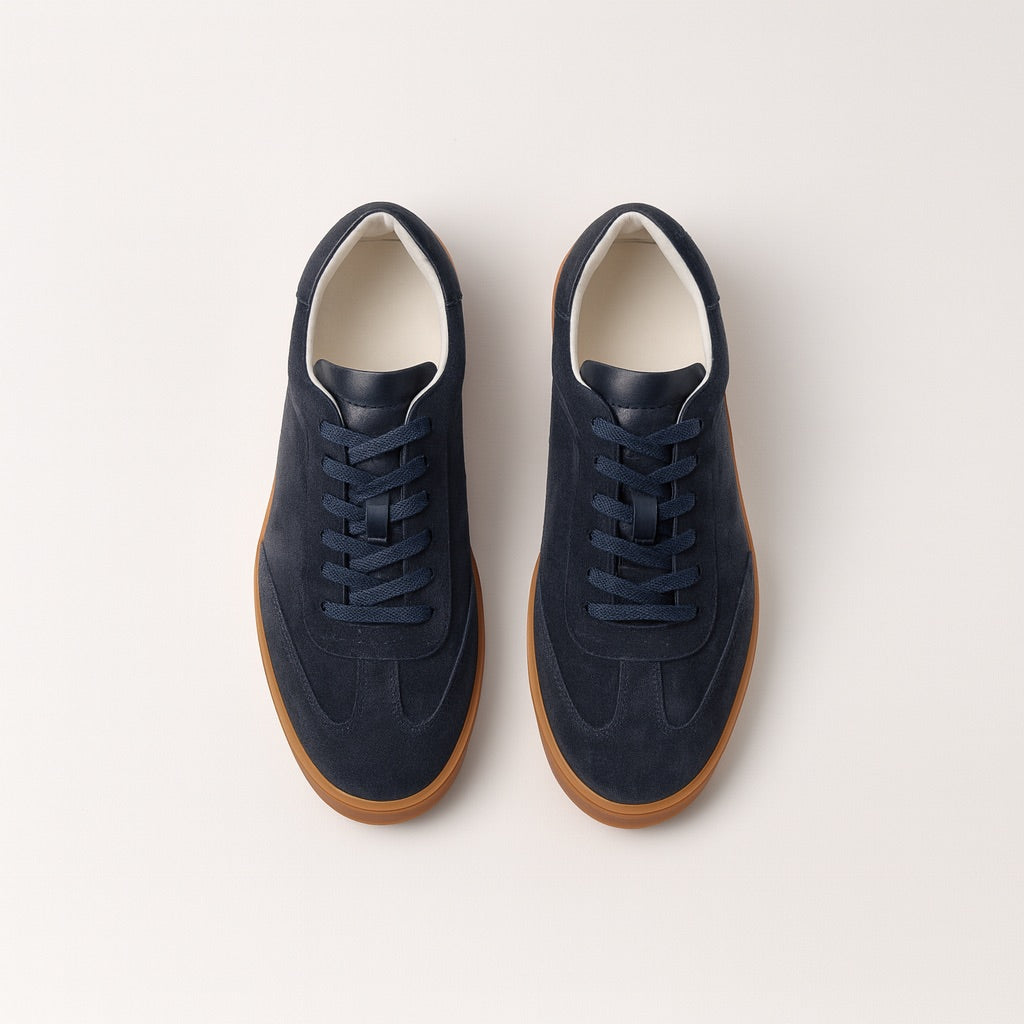 Blaue Tennis Sneaker Leder