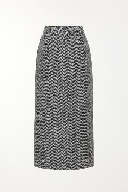 Clara Grau – Tweed Bleistiftrock