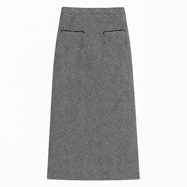 Clara Grau – Tweed Bleistiftrock