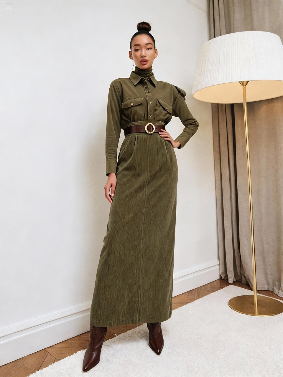 Elena Armeegrün – A-Linien Maxirock