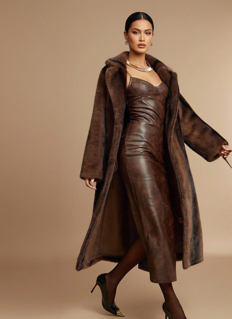 Langer Kunstfellmantel - MO : CLTH