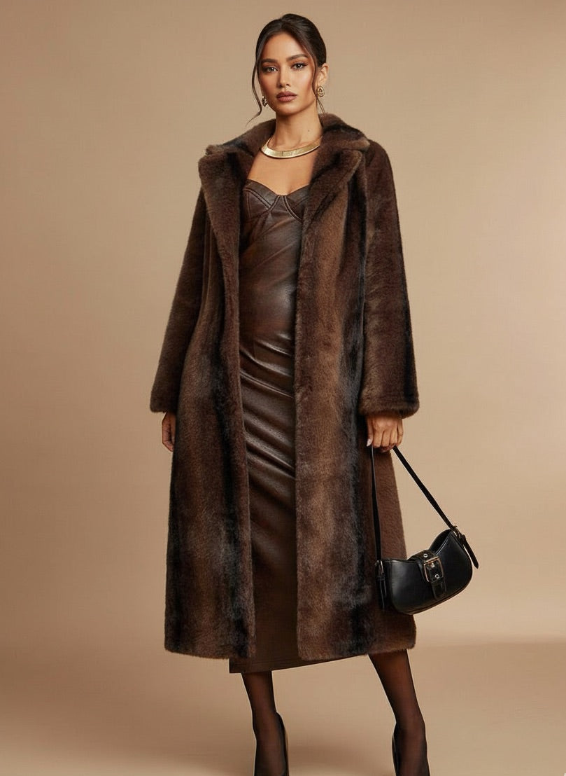 Langer Kunstfellmantel - MO : CLTH