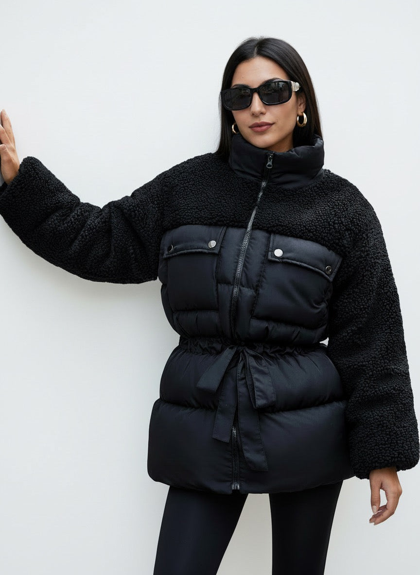 Teddy-Steppjacke – Warm, Modern und Figurbeton