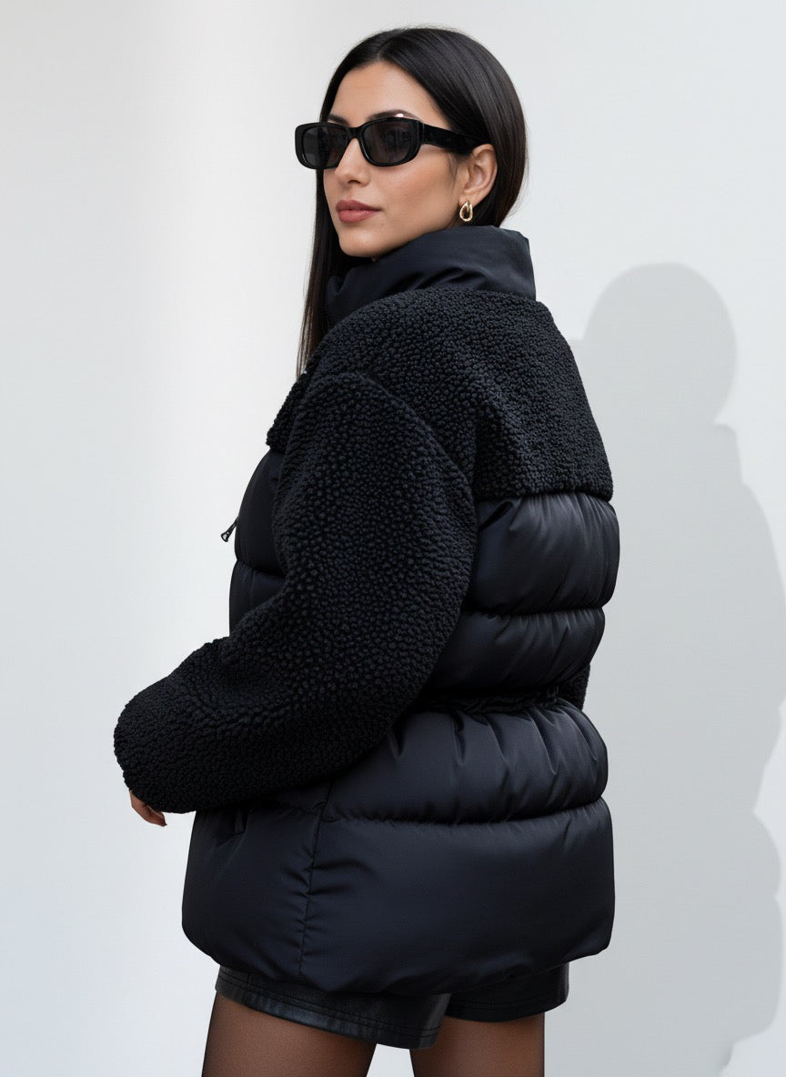 Teddy-Steppjacke – Warm, Modern und Figurbeton