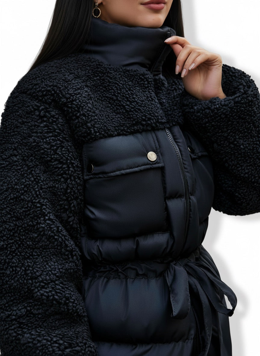 Teddy-Steppjacke – Warm, Modern und Figurbeton